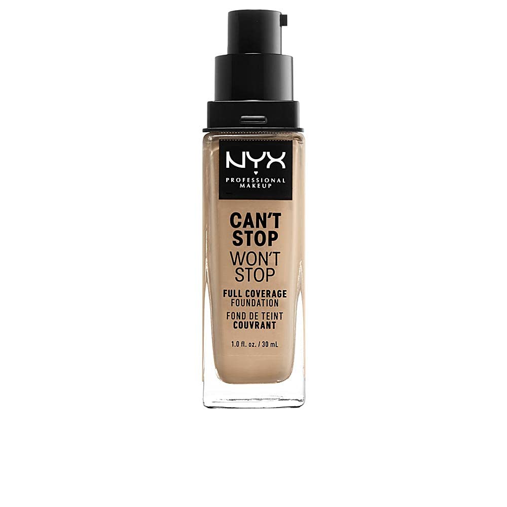 NYX PROFESSIONAL MAKEUP Can't Stop Won't Stop Foundation, 24h Full Coverage Matte Finish - Vanilla
