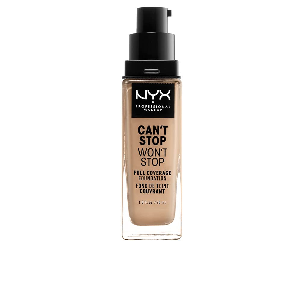 NYX PROFESSIONAL MAKEUP Can't Stop Won't Stop Foundation, 24h Full Coverage Matte Finish - Vanilla