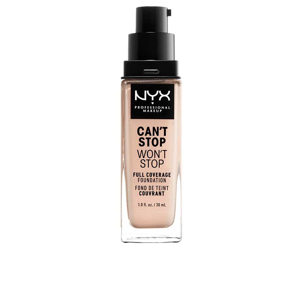 NYX PROFESSIONAL MAKEUP Can't Stop Won't Stop Foundation, 24h Full Coverage Matte Finish - Vanilla