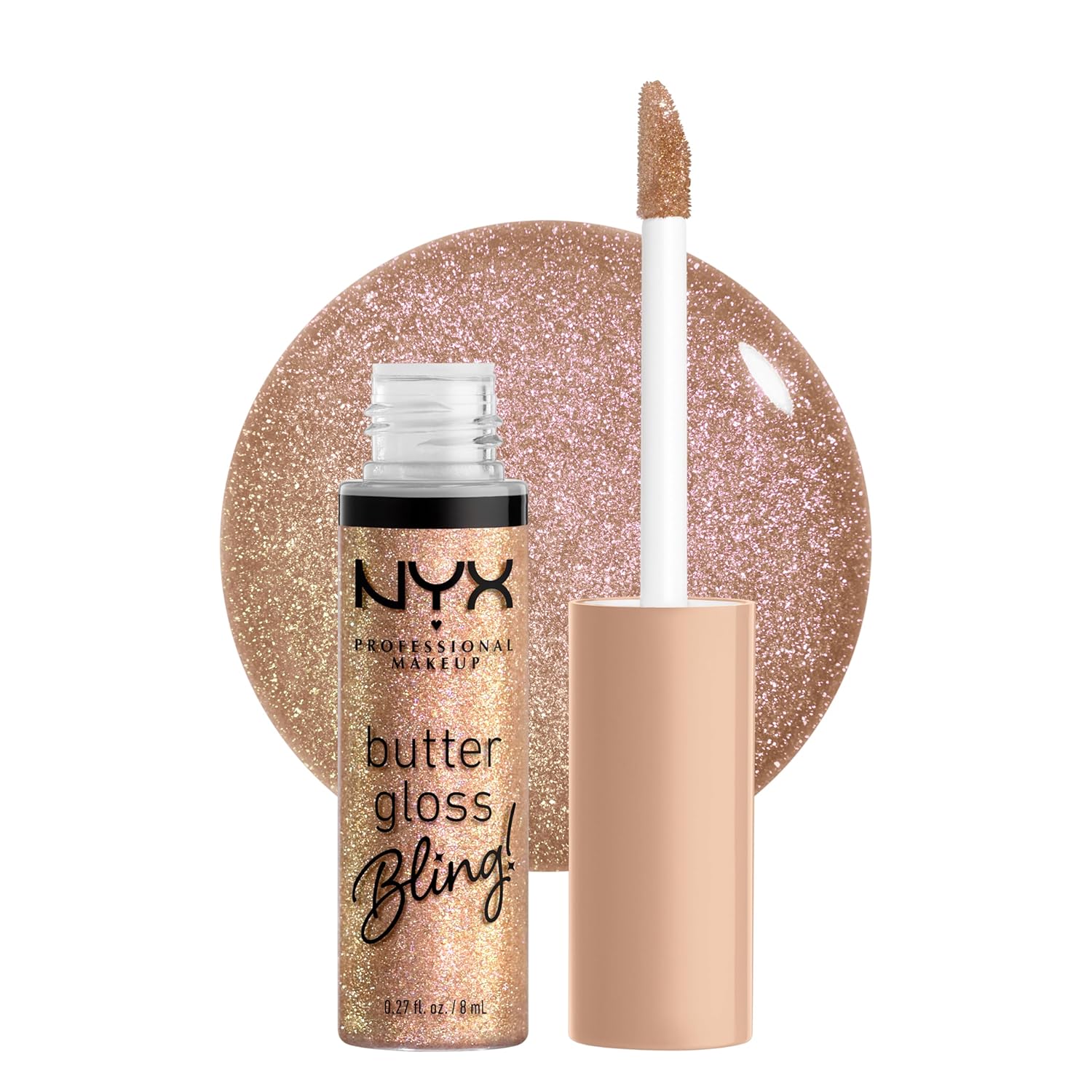 NYX PROFESSIONAL MAKEUP Butter Gloss Bling Lip Gloss, Non Sticky and Shiny Vegan Lip Makeup