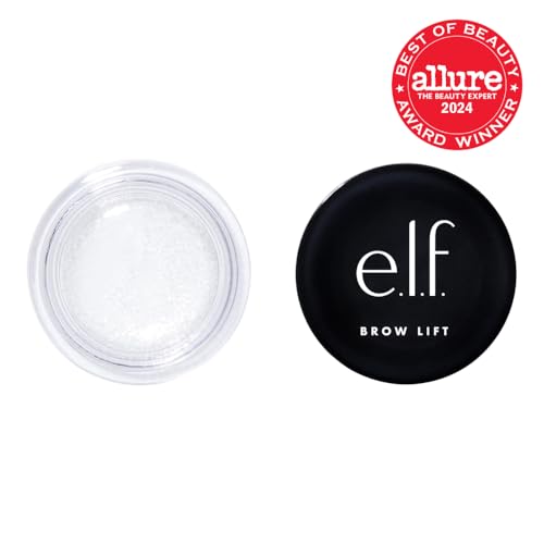 e.l.f. Brow Lift, Clear Eyebrow Shaping Wax For Holding Brows In Place, Creates A Fluffy Feathered Look, Vegan & Cruelty-Free, Clear