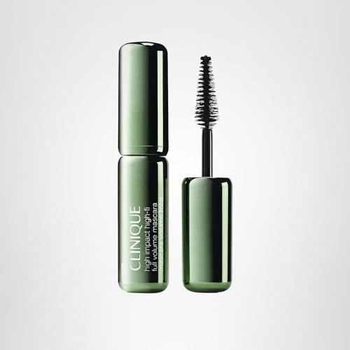 Clinique High Impact High-Fi Full Volume Water-Resistant Mascara | Volume, Length, Non-Clumping, Smudge-Proof + Safe For Sensitive Eyes, Mini Travel Size, Black, 0.17 Fl Oz