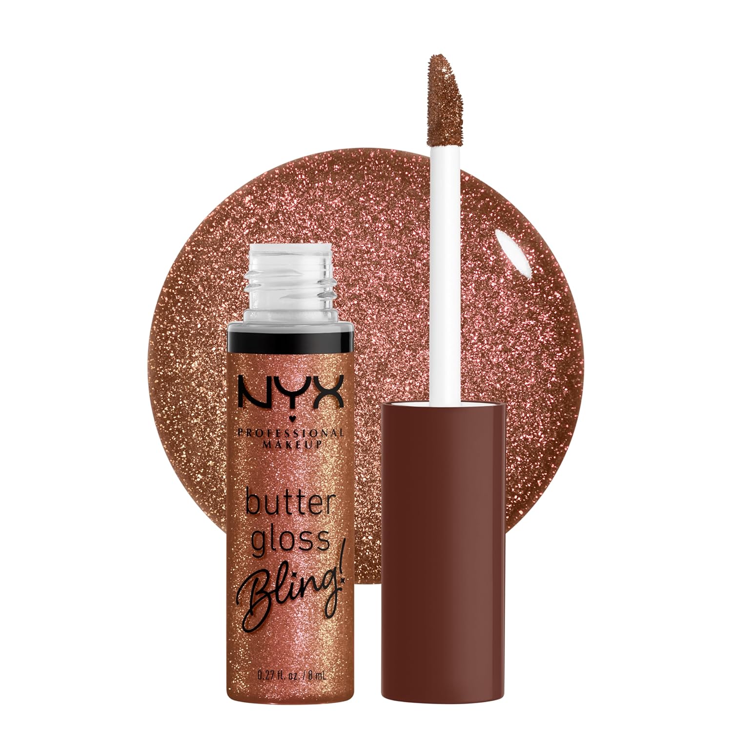 NYX PROFESSIONAL MAKEUP Butter Gloss Bling Lip Gloss, Non Sticky and Shiny Vegan Lip Makeup