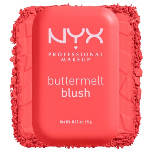 NYX PROFESSIONAL MAKEUP Buttermelt Powder Blush, Fade and Transfer-Resistant Blush, Up to 12HR Make Up Wear, Vegan Formula - Had Butta