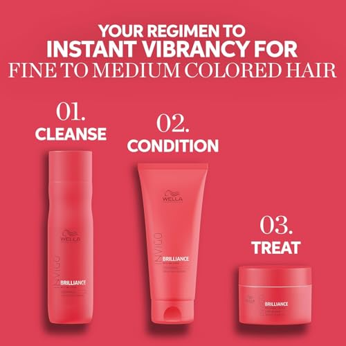 Wella Professionals Invigo Brilliance Shampoo & Conditioner Set, Color Protection & Color Vibrancy for Fine/Normal Hair, Retail Sizes