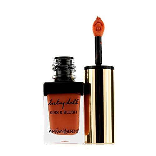 Yves Saint Laurent Baby Doll Kiss and Blush Lip Gloss for Women, No. 7 Corail Affranchi, 0.33 Ounce