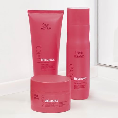 Wella Professionals Invigo Brilliance Conditioner | For Fine/Normal Colored Hair | Intense Color Protection & Maintains Vibrancy | 33.8 Fl Oz