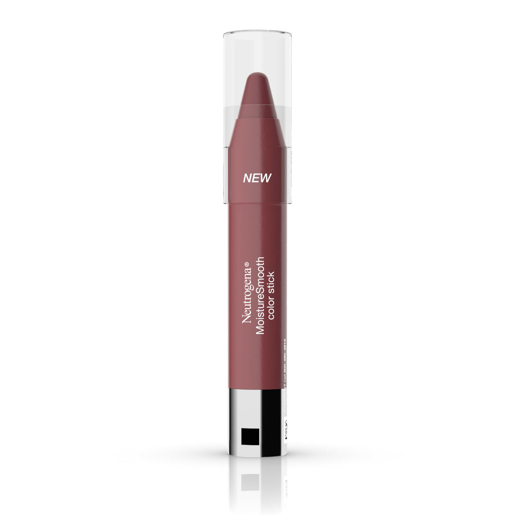 Neutrogena MoistureSmooth Color Stick for Lips, Moisturizing and Conditioning Lipstick with a Balm-Like Formula, Nourishing Shea Butter and Fruit Extracts, 100 Pink Nude, 011 oz Pack of 1