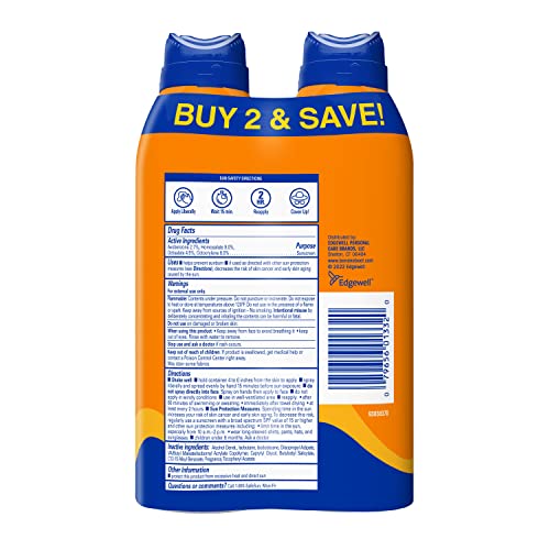 Banana Boat Sport Ultra SPF 50 Sunscreen Spray | Banana Boat Sunscreen Spray SPF 50, Water Resistant, Oxybenzone Free, Sunblock, 6oz each Twin Pack
