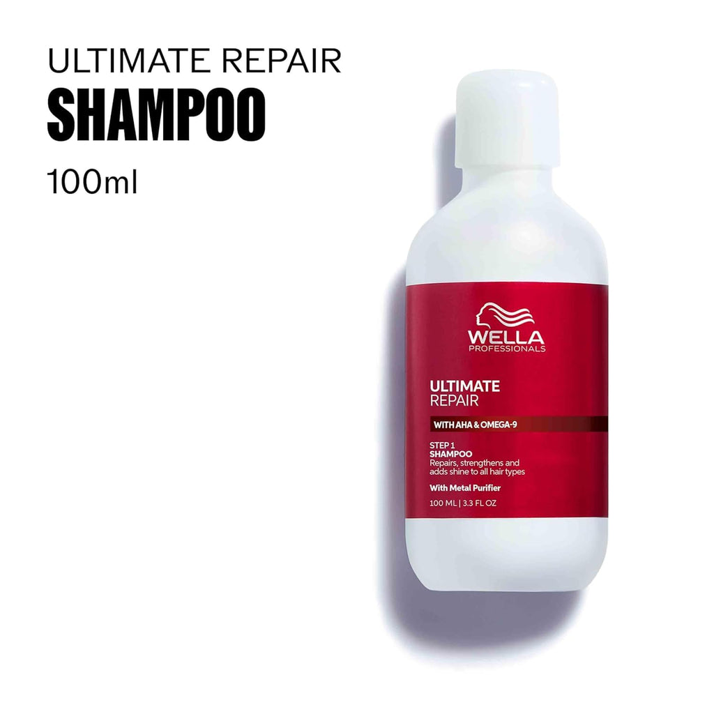 Wella Professionals ULTIMATE REPAIR Shampoo, Conditioner, Miracle Hair Rescue, & Night Hair Serum | Travel Size Bundle