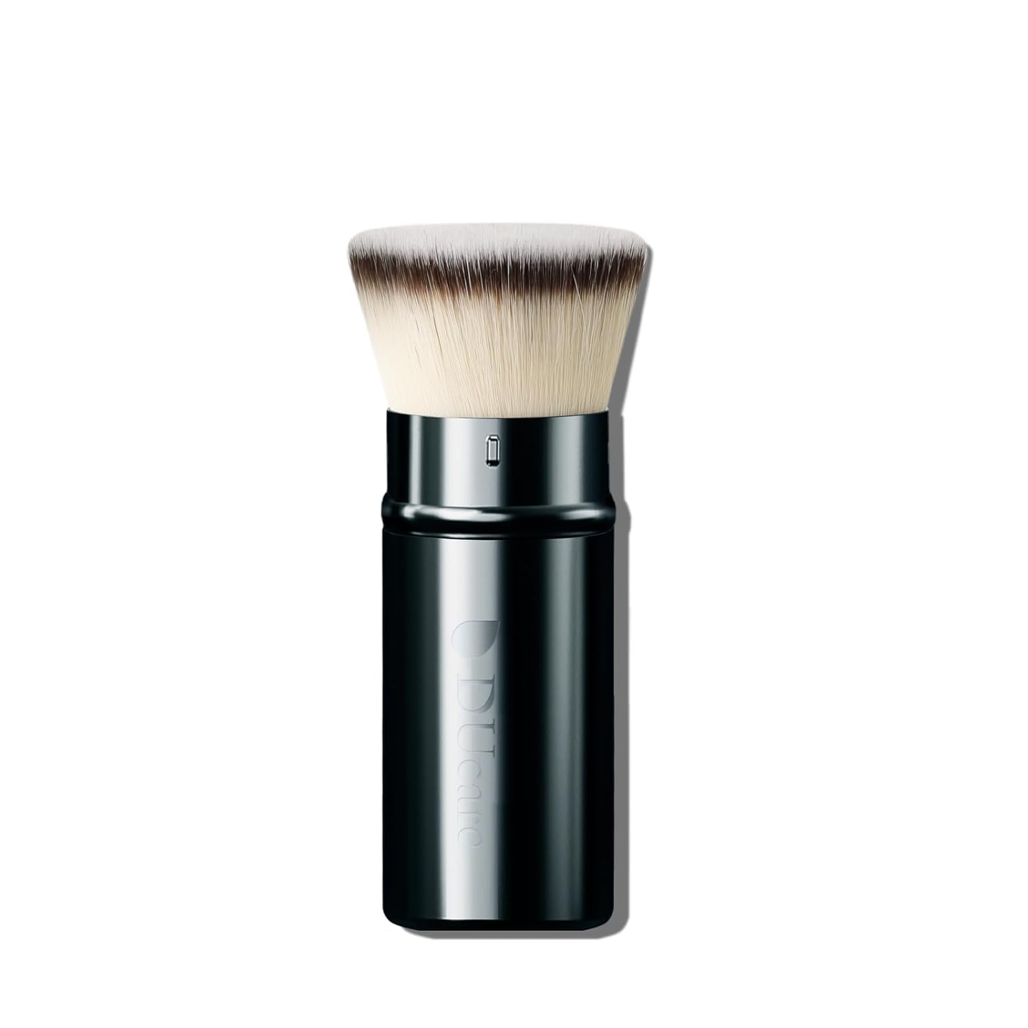 DUcare Retractable Kabuki Foundation Brush, Aluminum Handle Self Tanner Brush for Face, Flat Top Brush for Liquid Cream Powder Makeup, Travel Portable