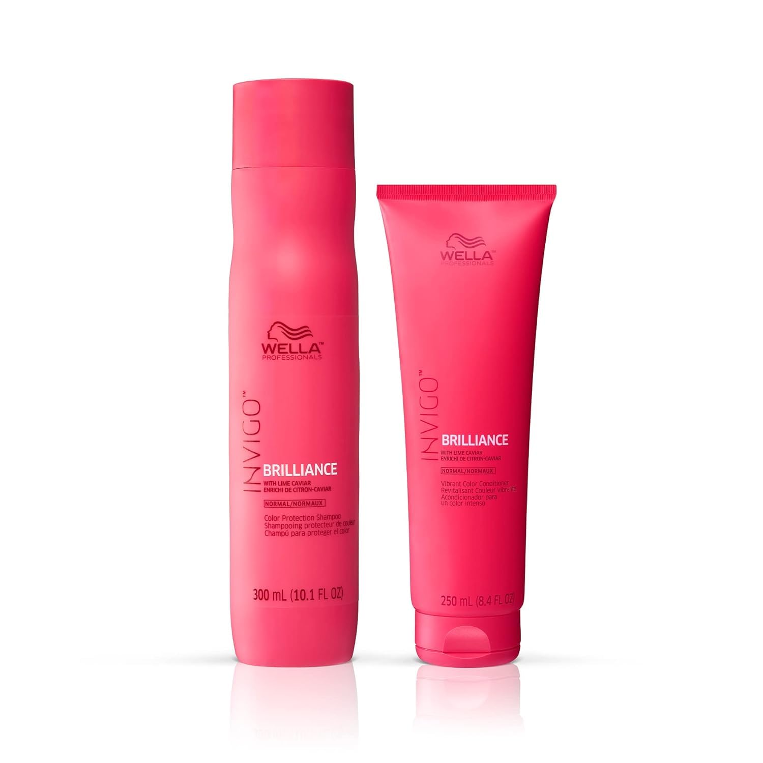 Wella Professionals Invigo Brilliance Shampoo & Conditioner Set, Color Protection & Color Vibrancy for Fine/Normal Hair, Retail Sizes