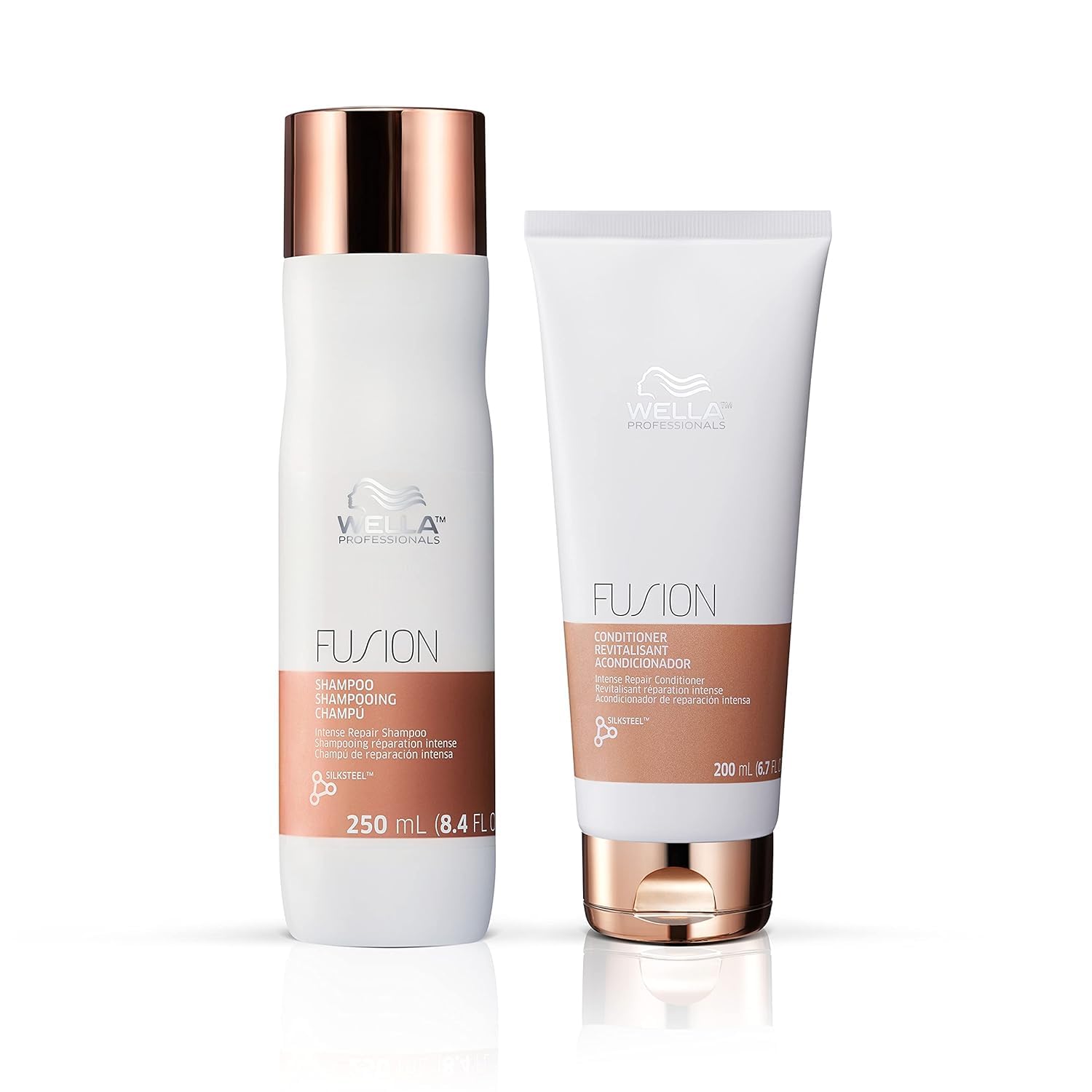 Wella Professionals Fusion Intense Repair Shampoo & Conditioner Set, Hair Repair & Anti Hair Breakage