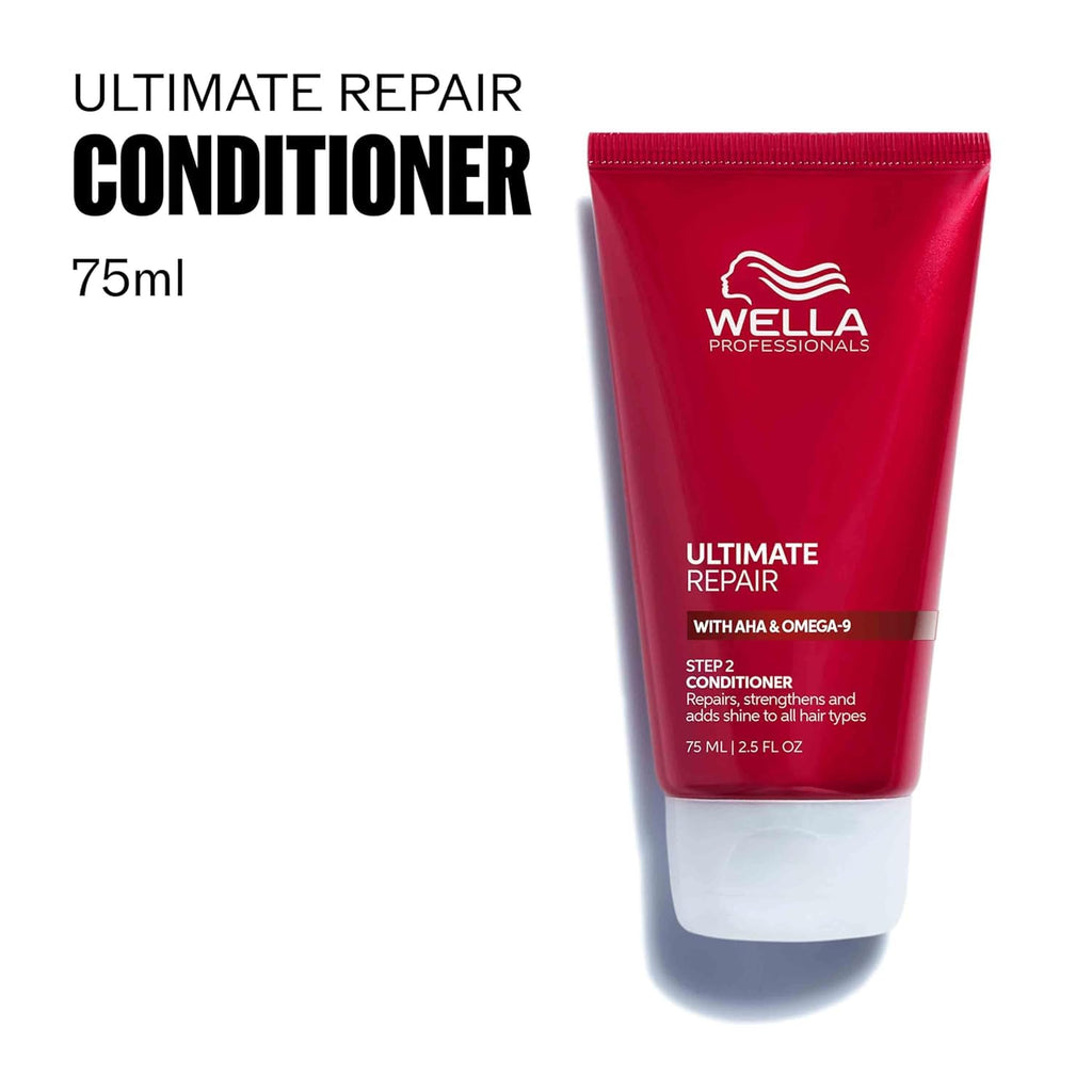 Wella Professionals ULTIMATE REPAIR Shampoo, Conditioner, Miracle Hair Rescue, & Night Hair Serum | Travel Size Bundle