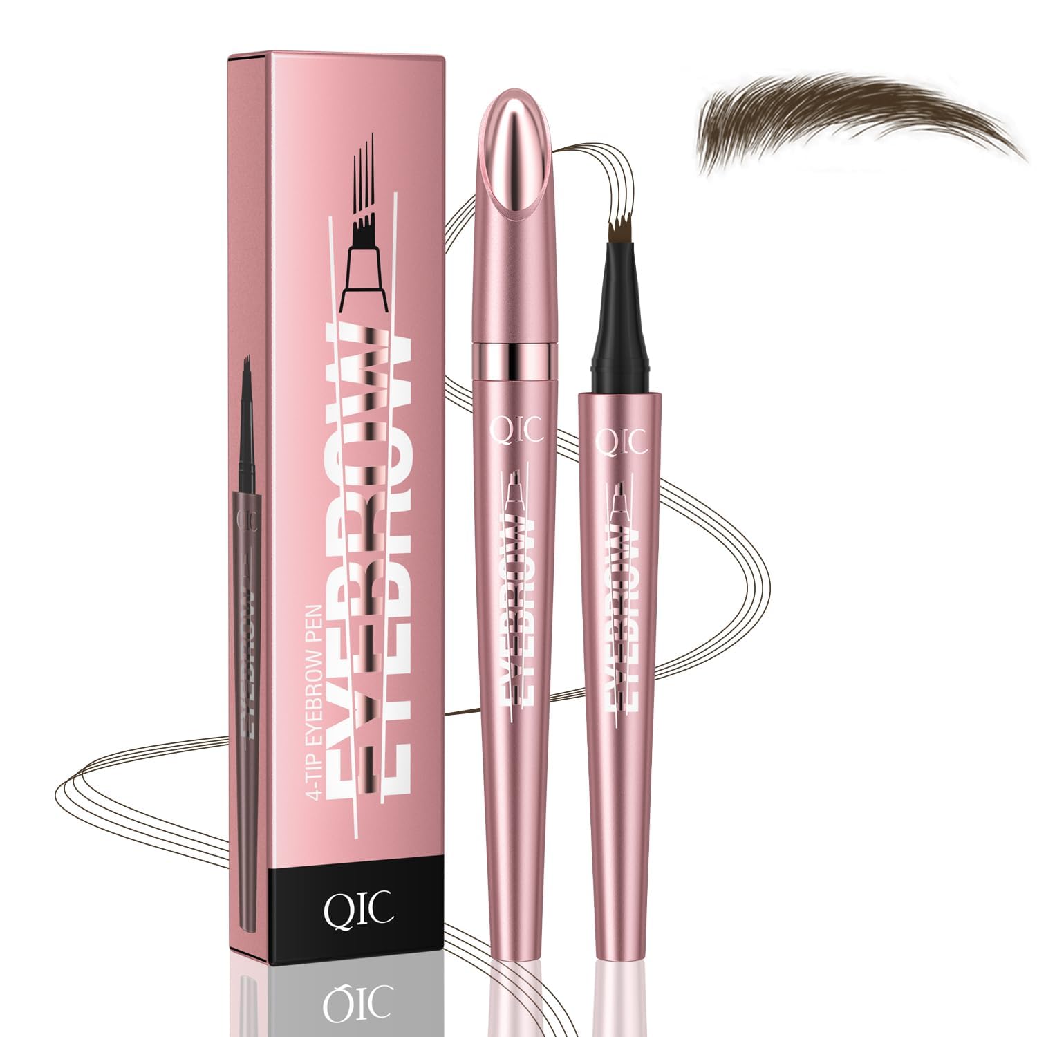 Eyebrow Pen for Women, Waterproof Microblading Eyebrow Pencil, Eye Brown Pen with a Micro-Fork Tip to Effortlessly Create Hair Like Natural Brows