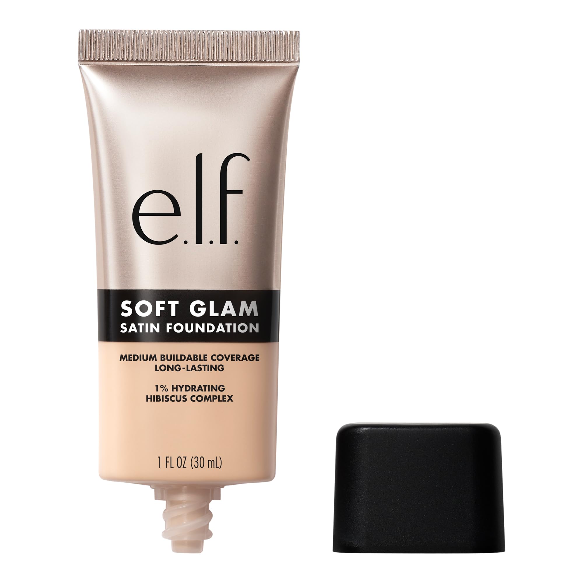 e.l.f. Soft Glam Foundation, Medium Coverage, Long-Lasting & Buildable Foundation For A Smooth, Satin Finish, Vegan & Cruelty-Free