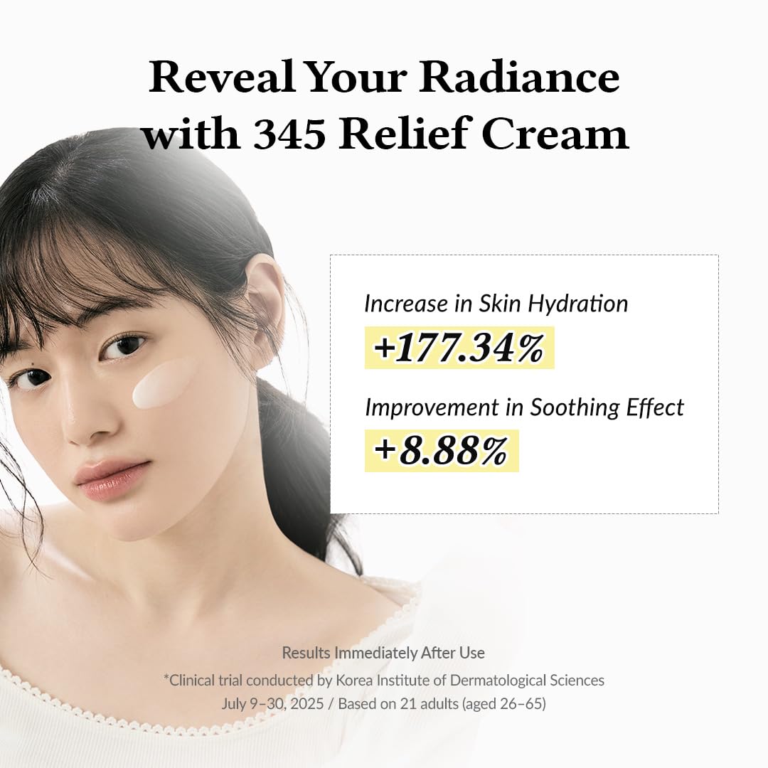 Dr.Althea 345 Relief Cream | Daily Face Moisturizer for Soothing Recovery and Blemish Care with PDRN & Niacinamide | Korean Vegan Skin Care for All Skin Types, 0.50 Fl Oz (Ver.2 - Pack of 1)