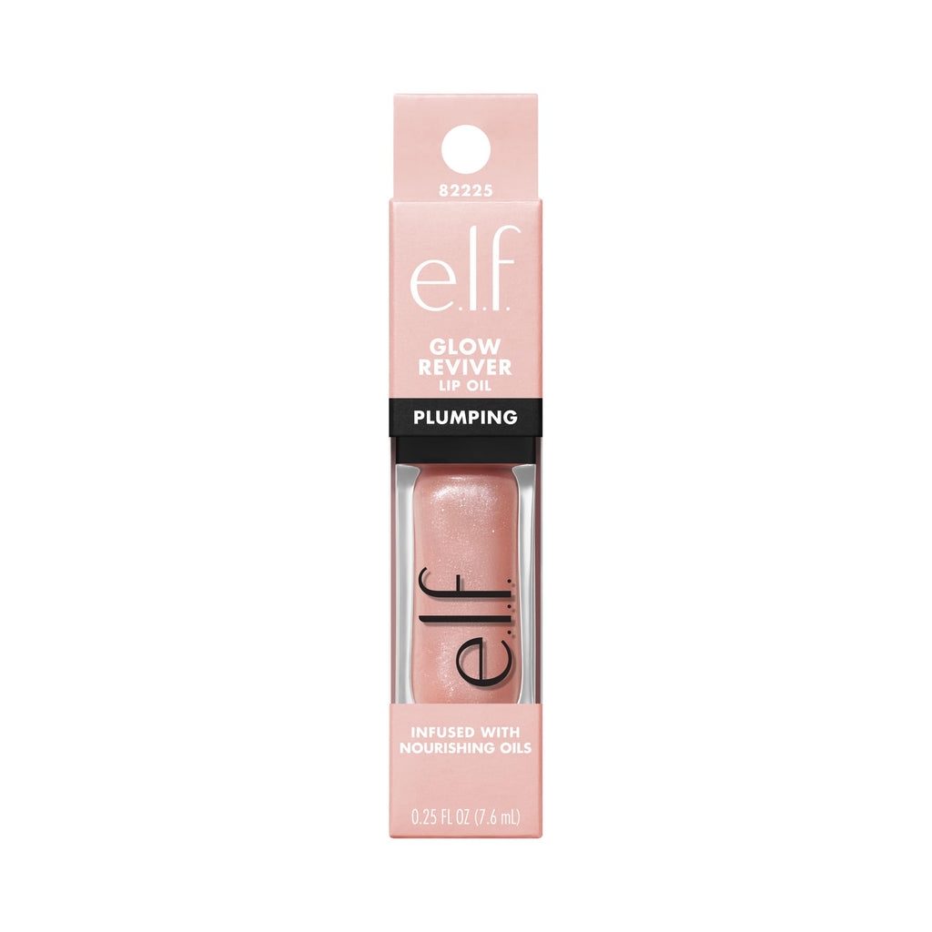 e.l.f. Glow Reviver Plumping Lip Oil, Tinted Lip Plumper For A High-Shine, Plump Finish, Infused With Jojoba Oil, Vegan & Cruelty-Free