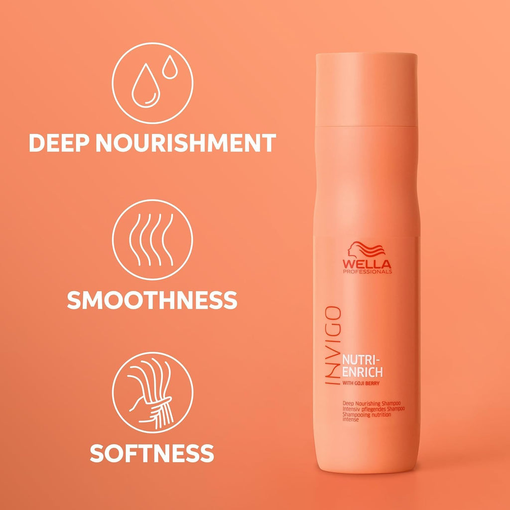 Wella Professionals Invigo Nutri-Enrich Shampoo & Conditioner Set, Deep Moisturizing, For Dry & Damaged Hair