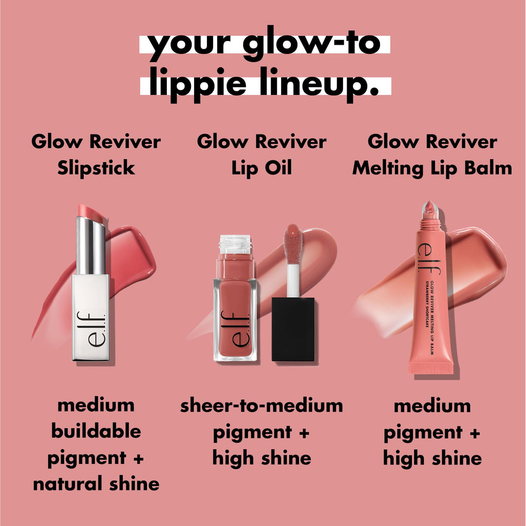e.l.f. Glow Reviver Slipstick, Tinted Lip Oil Stick, Non-Sticky & Hydrating For A Soft-Shine Finish, Vegan & Cruelty-Free
