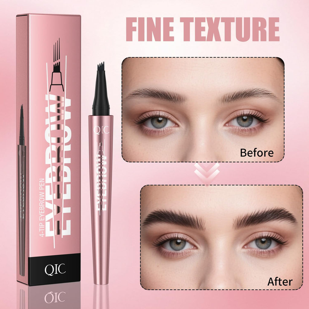 Eyebrow Pen for Women, Waterproof Microblading Eyebrow Pencil, Eye Brown Pen with a Micro-Fork Tip to Effortlessly Create Hair Like Natural Brows