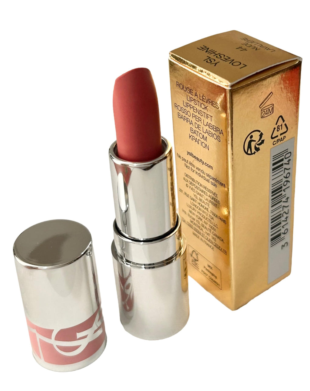 Yves Saint Laurent YSL Loveshine Lipstick Color # 44 NUDE LAVALLIERE (MINI/SMALL/SAMPLE SIZE/TRAVEL SIZE) 0.04 OZ / 1.3 G - 6740