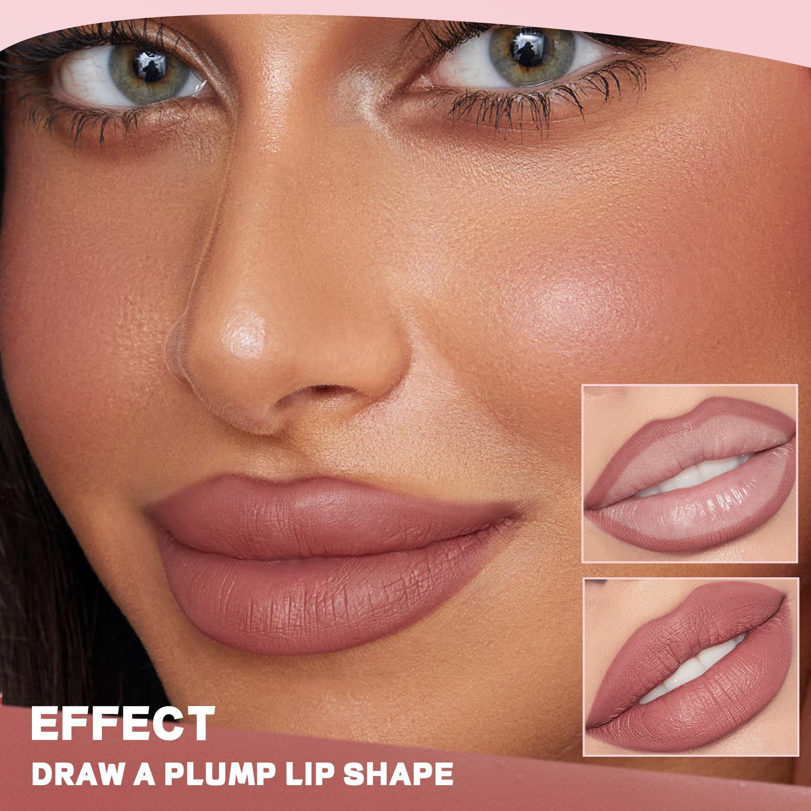 Espoce Lip Liner Set, 12Pcs Matte Lip Liners with Sharpener, Premium Smooth and High Pigmented Creamy Lip Makeup Pencil