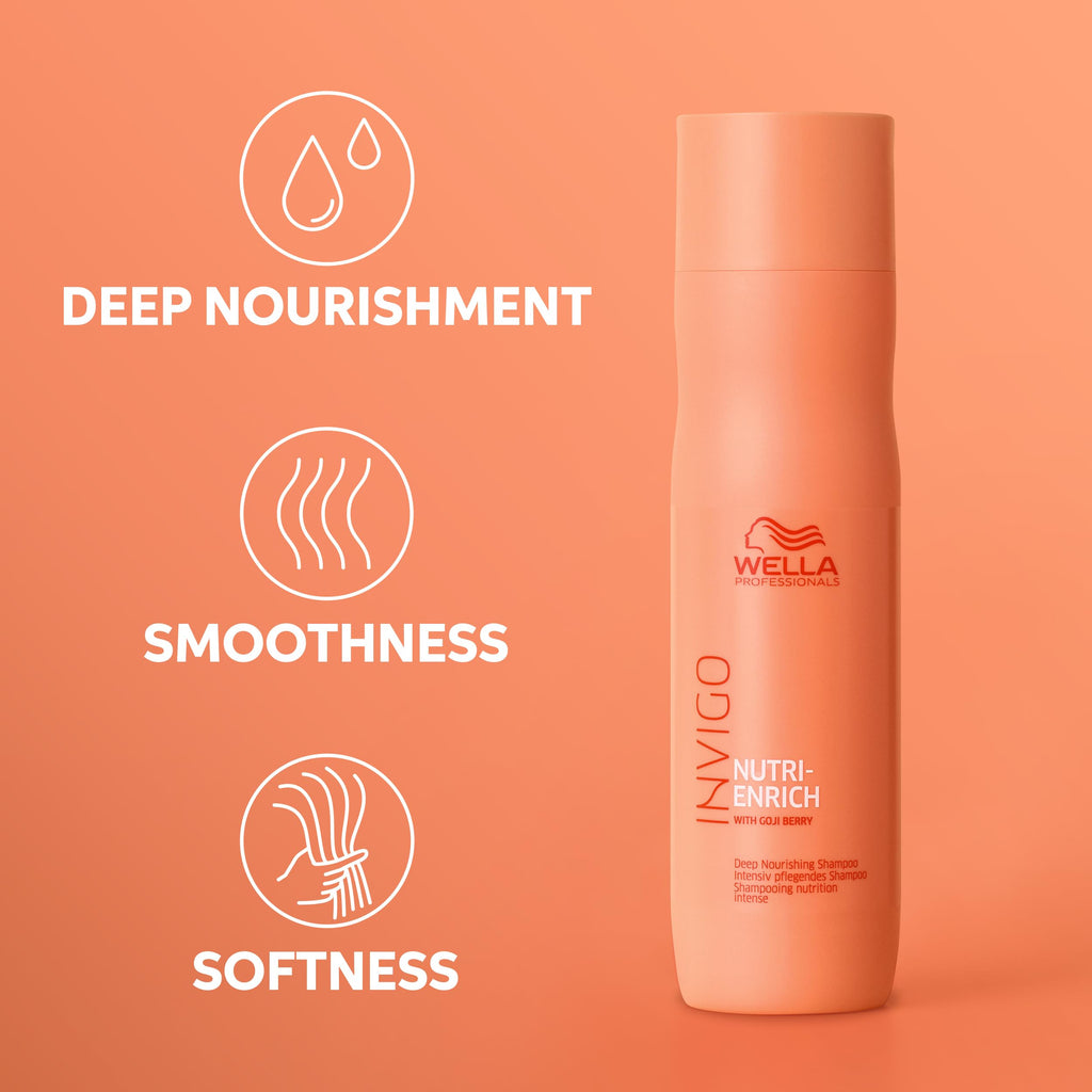 Wella Professionals Invigo Nutri-Enrich Shampoo| Professional Deep Nourishing Shampoo For Dry & Damaged Hair| 33.8 Fl Oz