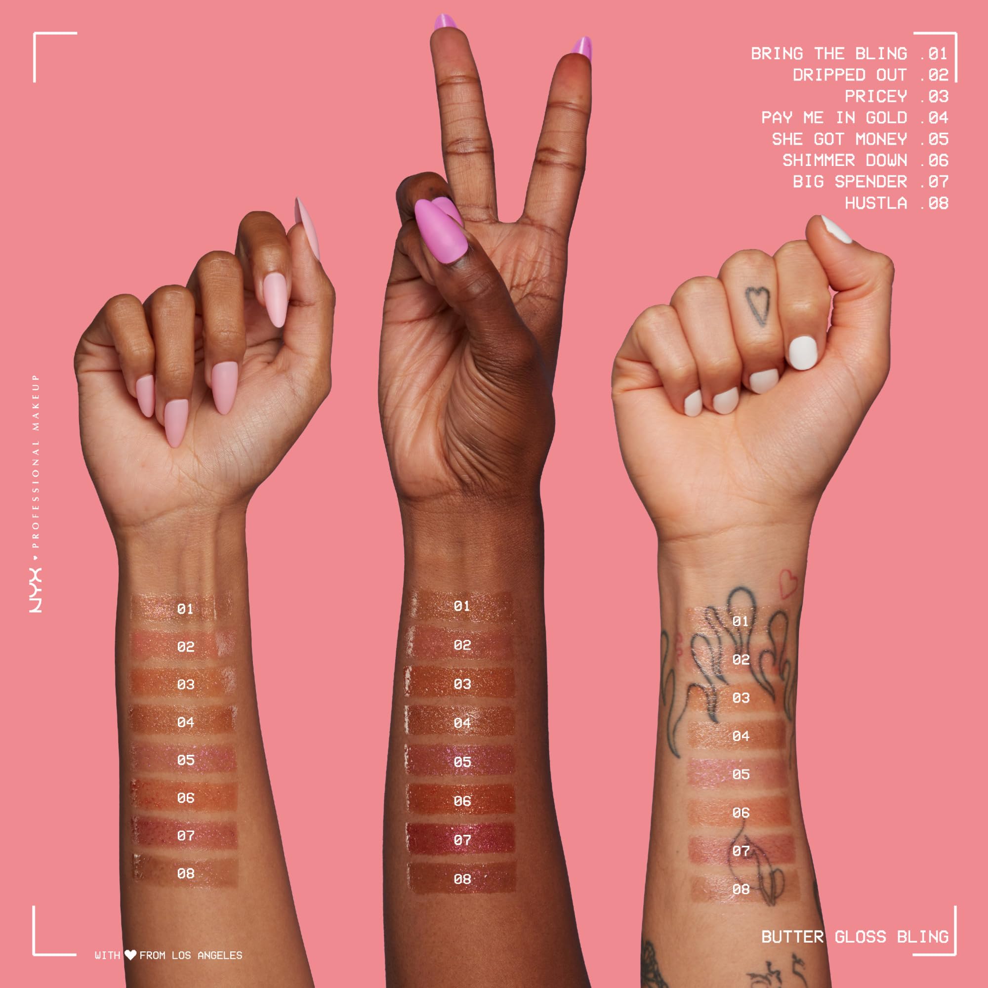 NYX PROFESSIONAL MAKEUP Butter Gloss Bling Lip Gloss, Non Sticky and Shiny Vegan Lip Makeup