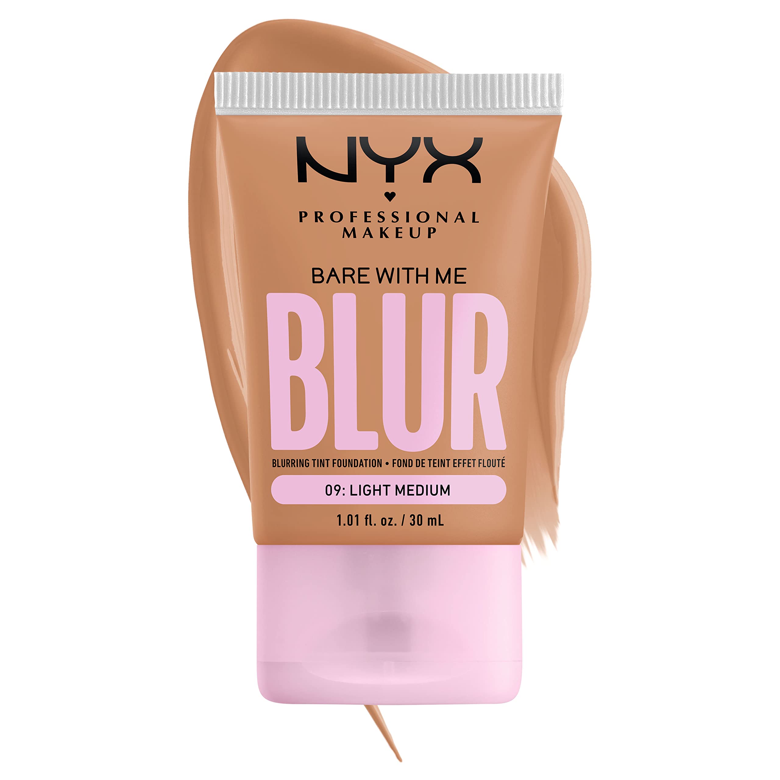 NYX PROFESSIONAL MAKEUP Bare With Me Blur Skin Tint Foundation Make Up with Matcha, Glycerin & Niacinamide
