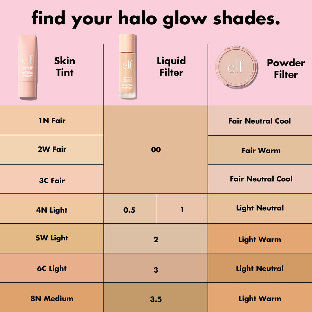e.l.f. Halo Glow Liquid Filter, Complexion Booster For A Glowing, Soft-Focus Look, Infused With Hyaluronic Acid, Vegan & Cruelty-Free