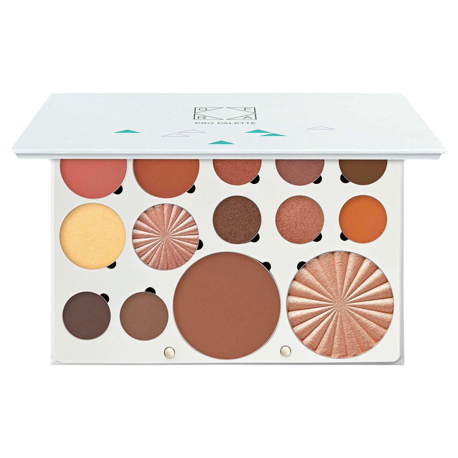 OFRA Pro Palette Boho - 4-in-1 Full Face Makeup Palette with Blush, Eyeshadows, Highlighter, Bronzer, Banana Powder - Powder Makeup Palette with an Mirror - Travel-Friendly & Cruelty-Free