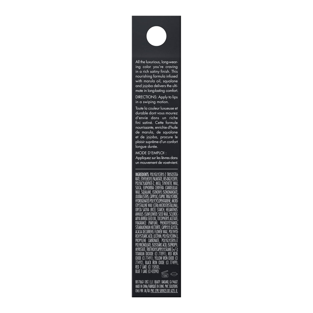 e.l.f. O Face Satin Lipstick, Richly Pigmented, Nourishing & Long-Lasting Creamy Lipstick, Infused With Jojoba, Vegan & Cruelty-Free, Drive