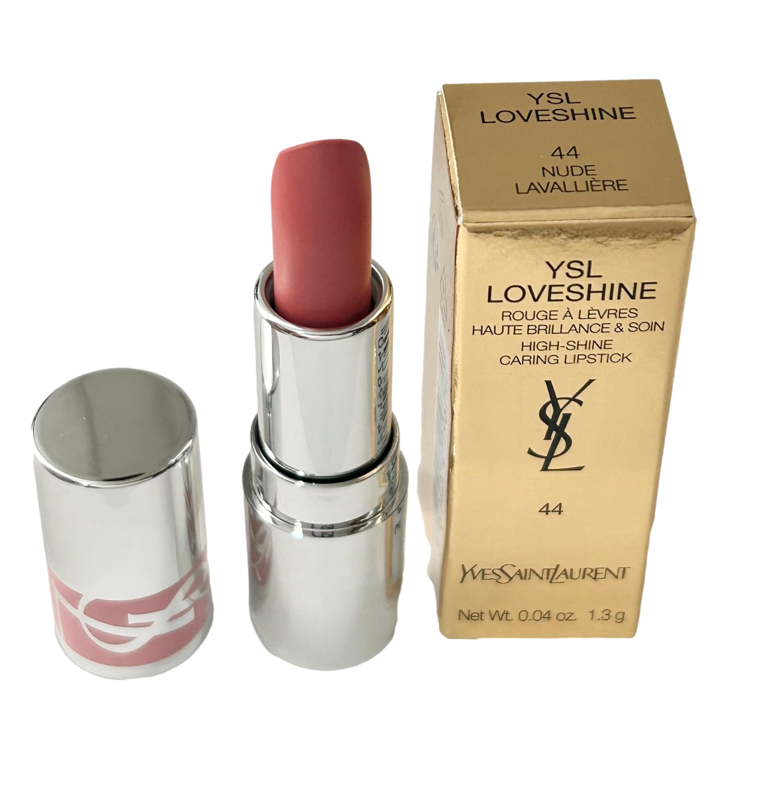 Yves Saint Laurent YSL Loveshine Lipstick Color # 44 NUDE LAVALLIERE (MINI/SMALL/SAMPLE SIZE/TRAVEL SIZE) 0.04 OZ / 1.3 G - 6740
