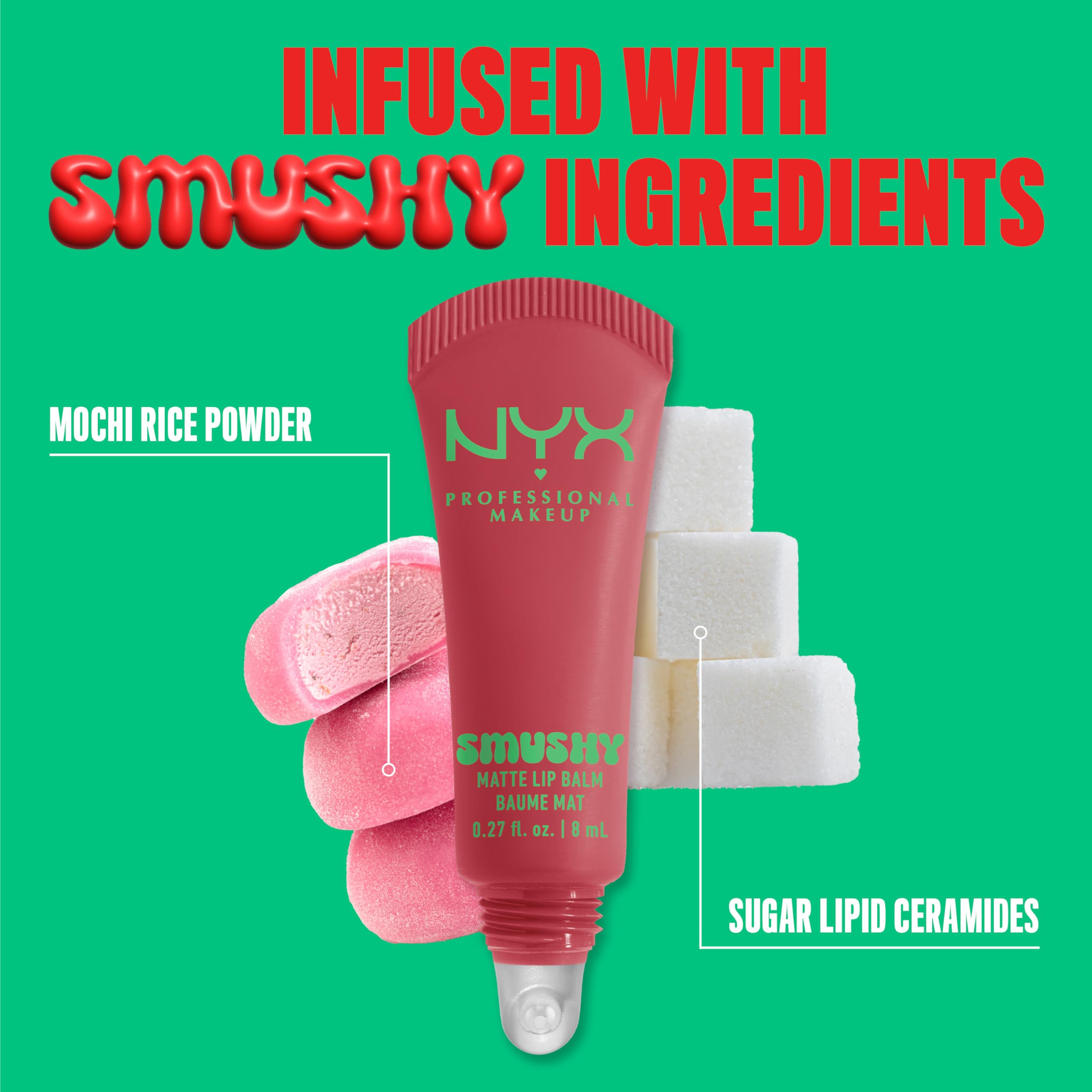 NYX PROFESSIONAL MAKEUP Smushy Matte Lip Balm, Tinted Lip Moisturizer with Soft, Matte Finish