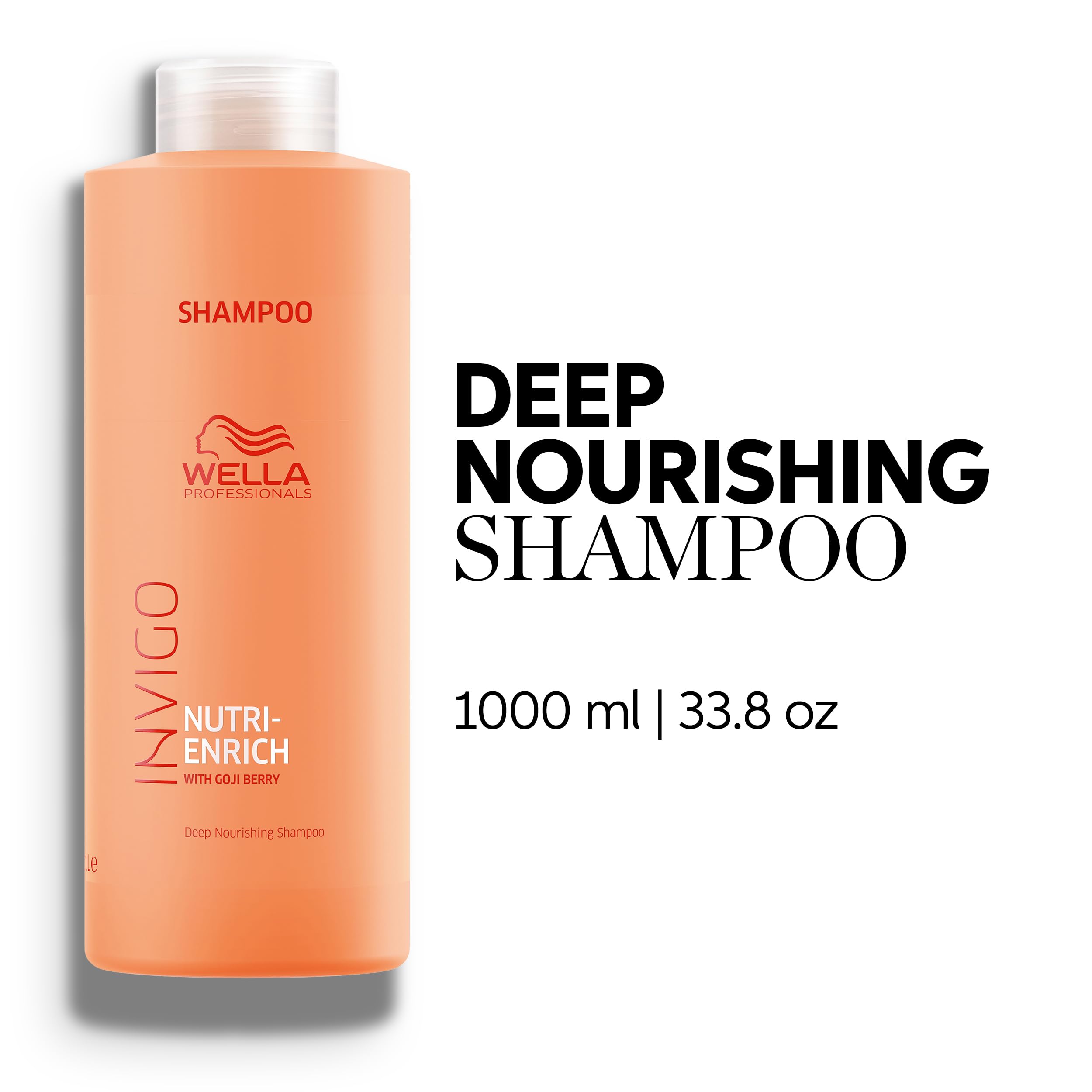 Wella Professionals Invigo Nutri-Enrich Shampoo| Professional Deep Nourishing Shampoo For Dry & Damaged Hair| 33.8 Fl Oz