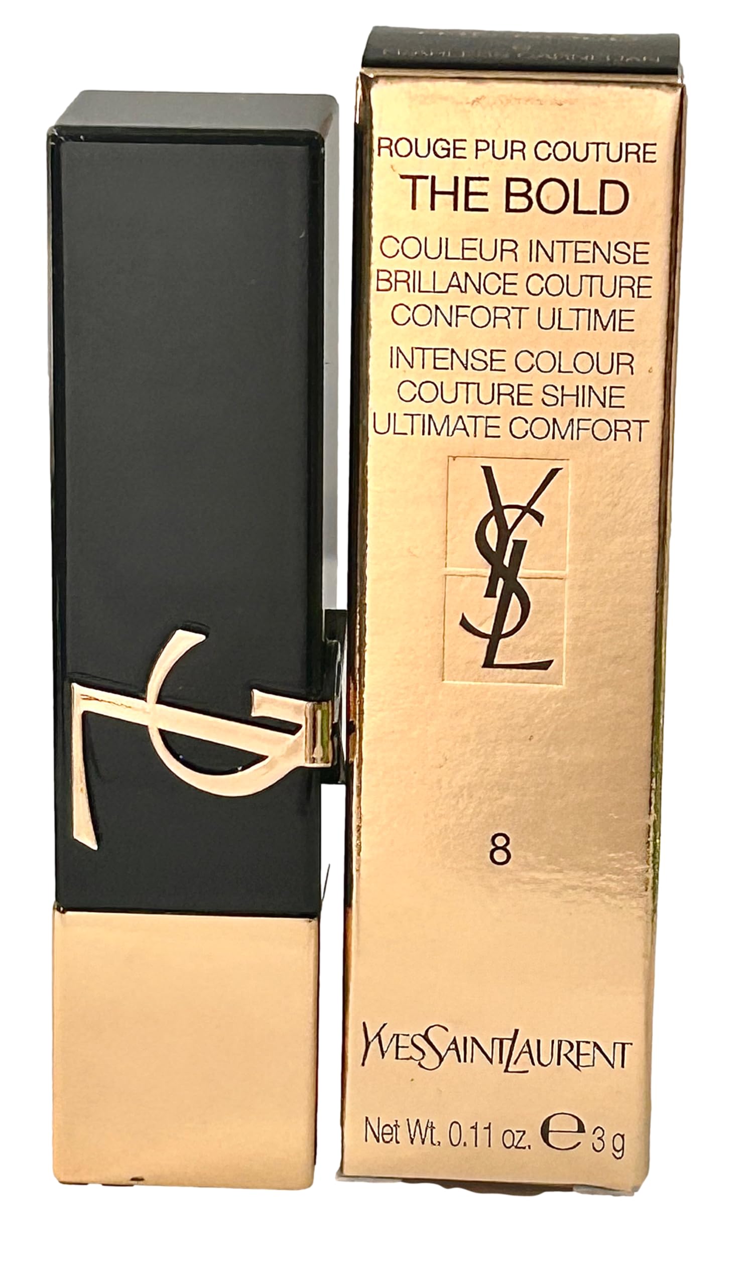Yves Saint Laurent Rouge Pur Couture The Bold YSL Lipstick - 08 Fearless Carnelian Women - 0.11 oz / 3 g Lipstick (6588)