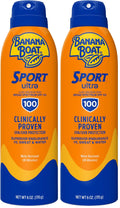 Banana Boat Sport Ultra Sunscreen Spray, SPF 100 | Water Resistant | 6oz | Pack of 2
