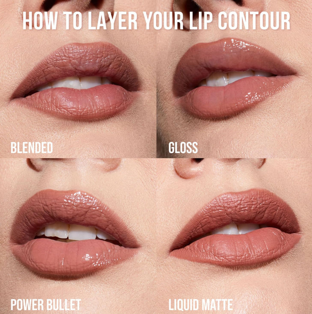 Huda Lip Contour Duo Blushed Pinks - 2 Mini Lip Pencils in Muted Pink and Pinky Brown