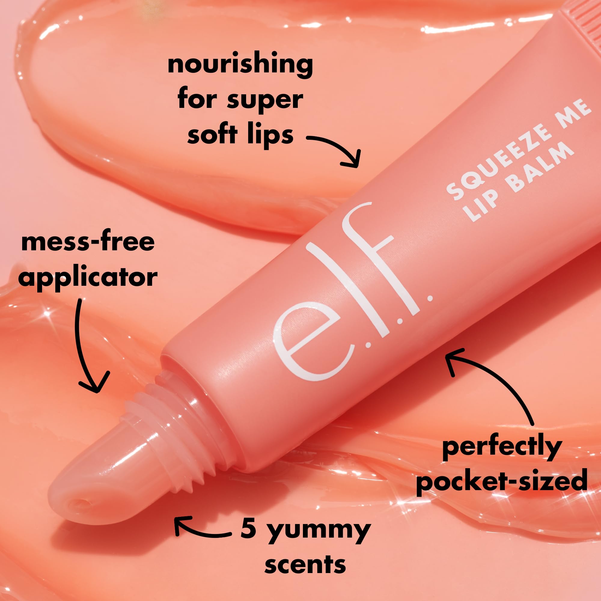 e.l.f. Squeeze Me Lip Balm, Moisturizing Lip Balm For A Sheer Tint Of Color, Infused With Hyaluronic Acid, Vegan & Cruelty-free