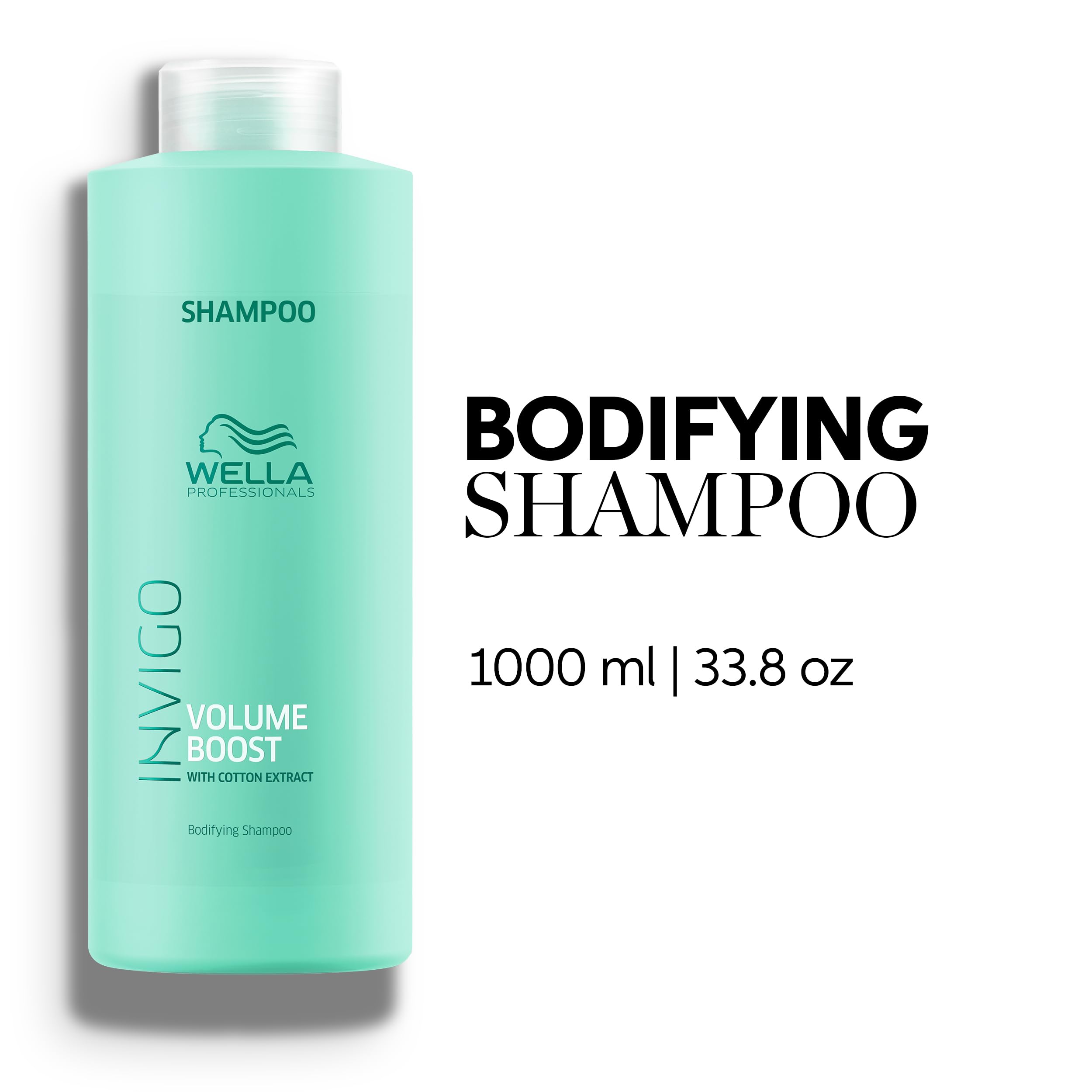 Wella Professionals Invigo Volume Boost Bodifying Shampoo | Added Volume for Fine Hair | 33.8 Fl Oz