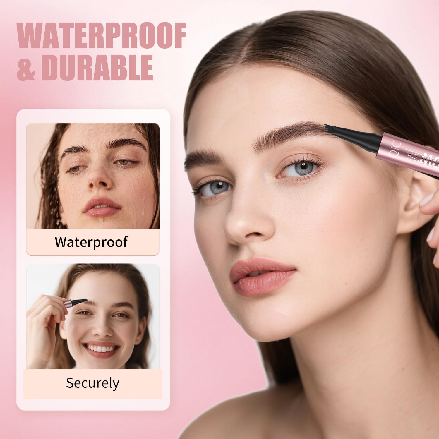 Eyebrow Pen for Women, Waterproof Microblading Eyebrow Pencil, Eye Brown Pen with a Micro-Fork Tip to Effortlessly Create Hair Like Natural Brows