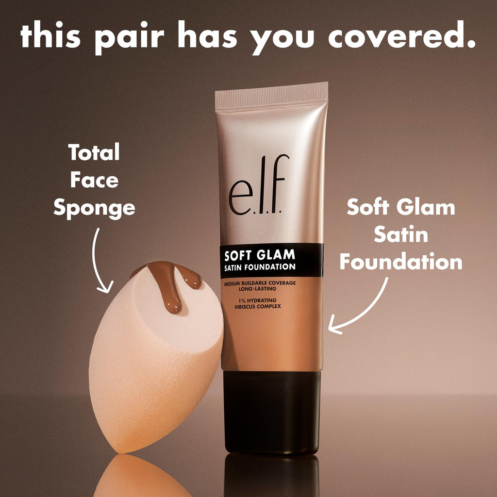 e.l.f. Soft Glam Foundation, Medium Coverage, Long-Lasting & Buildable Foundation For A Smooth, Satin Finish, Vegan & Cruelty-Free