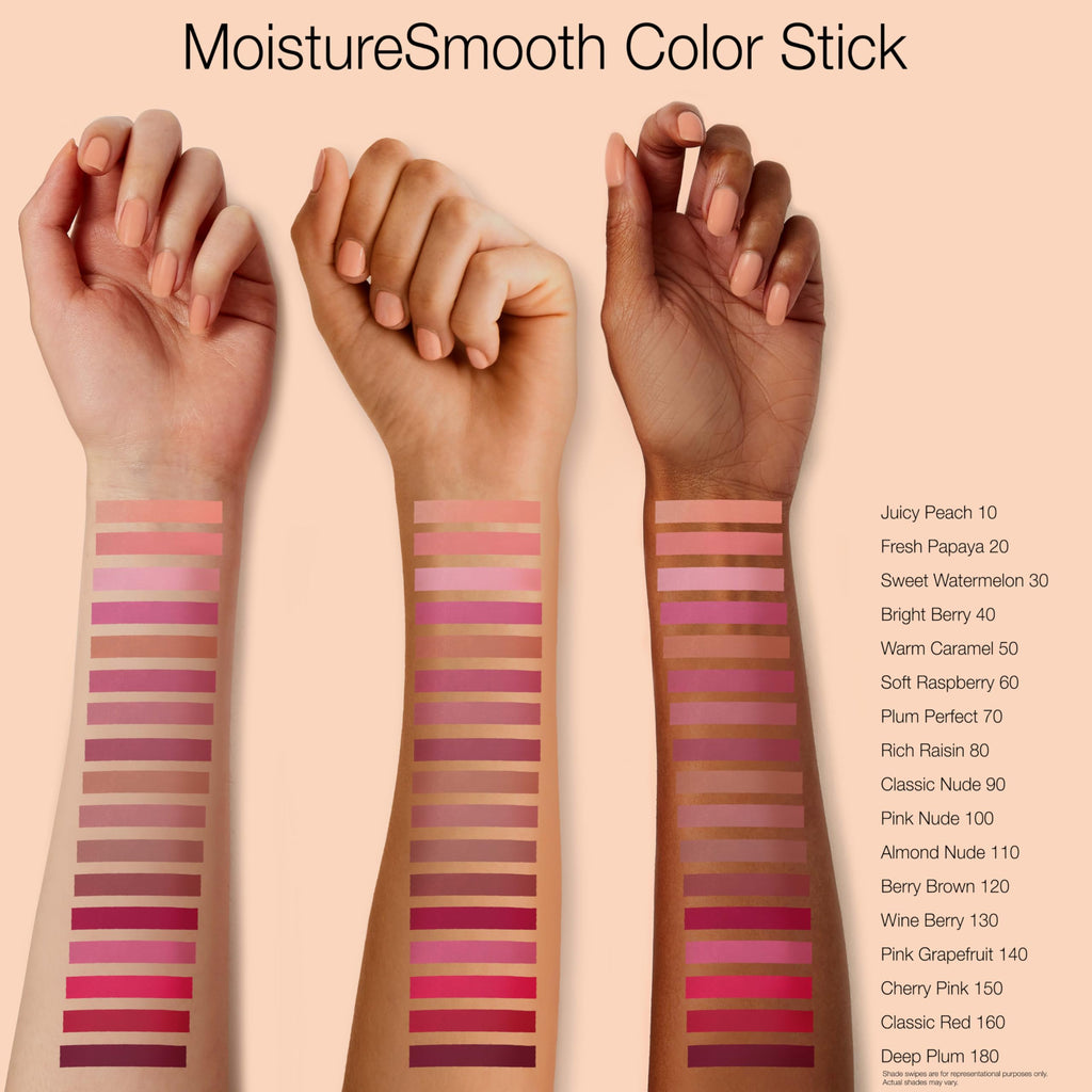Neutrogena MoistureSmooth Color Stick for Lips, Moisturizing and Conditioning Lipstick with a Balm-Like Formula, Nourishing Shea Butter and Fruit Extracts, 100 Pink Nude, 011 oz Pack of 1