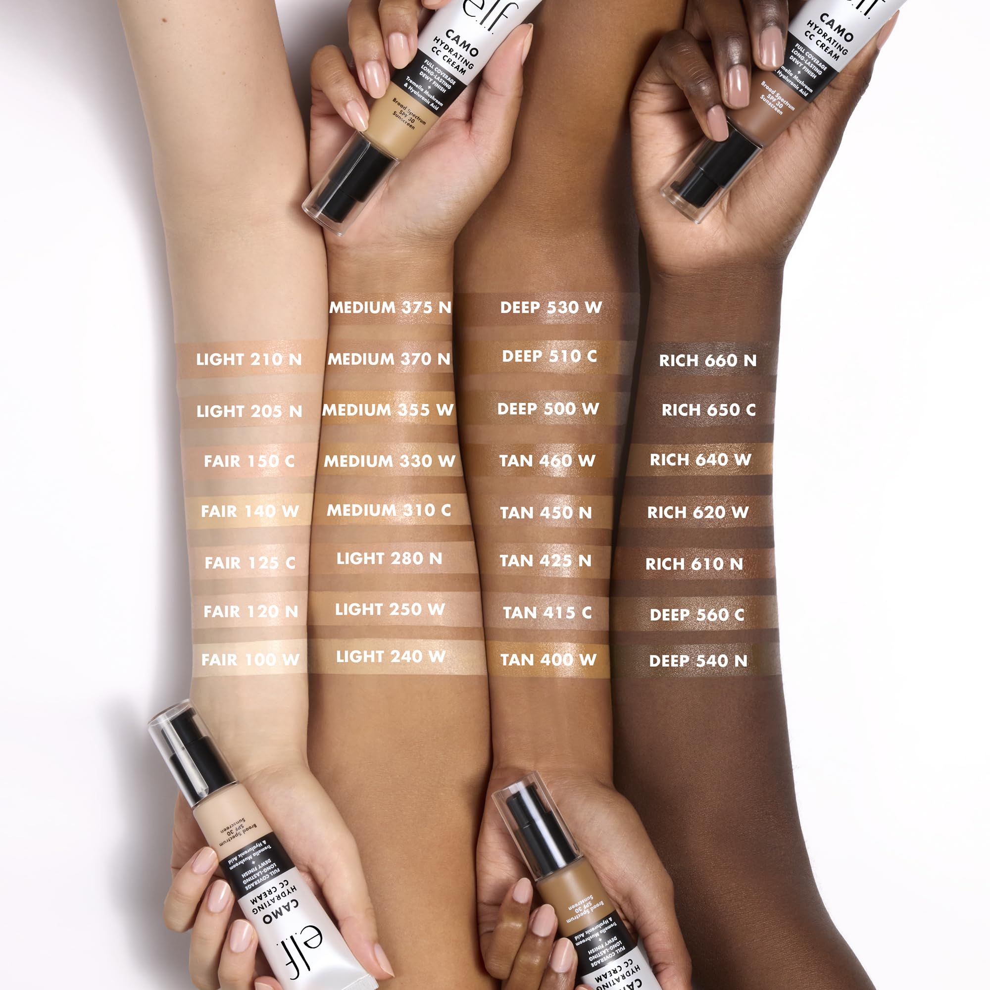 e.l.f. Hydrating Camo CC Cream, SPF 30, Color Correcting Full Coverage Foundation For A Dewy Finish, Vegan & Cruelty-Free