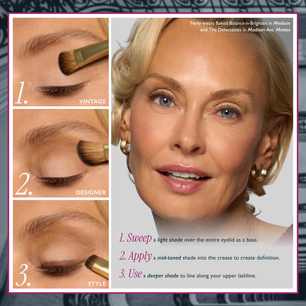 LAURA GELLER NEW YORK The Delectables Madison Ave Mattes Eyeshadow Palette - Includes 14 Matte-Finish Baked Eyeshadows in Stunning Neutral Shades - Long-Lasting Creamy Eyeshadows for Everyday