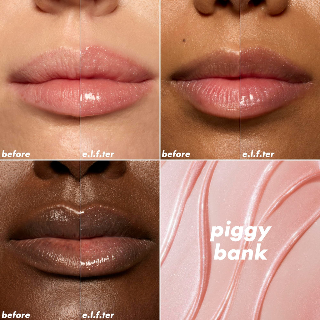 e.l.f. Glow Reviver Plumping Lip Oil, Tinted Lip Plumper For A High-Shine, Plump Finish, Infused With Jojoba Oil, Vegan & Cruelty-Free