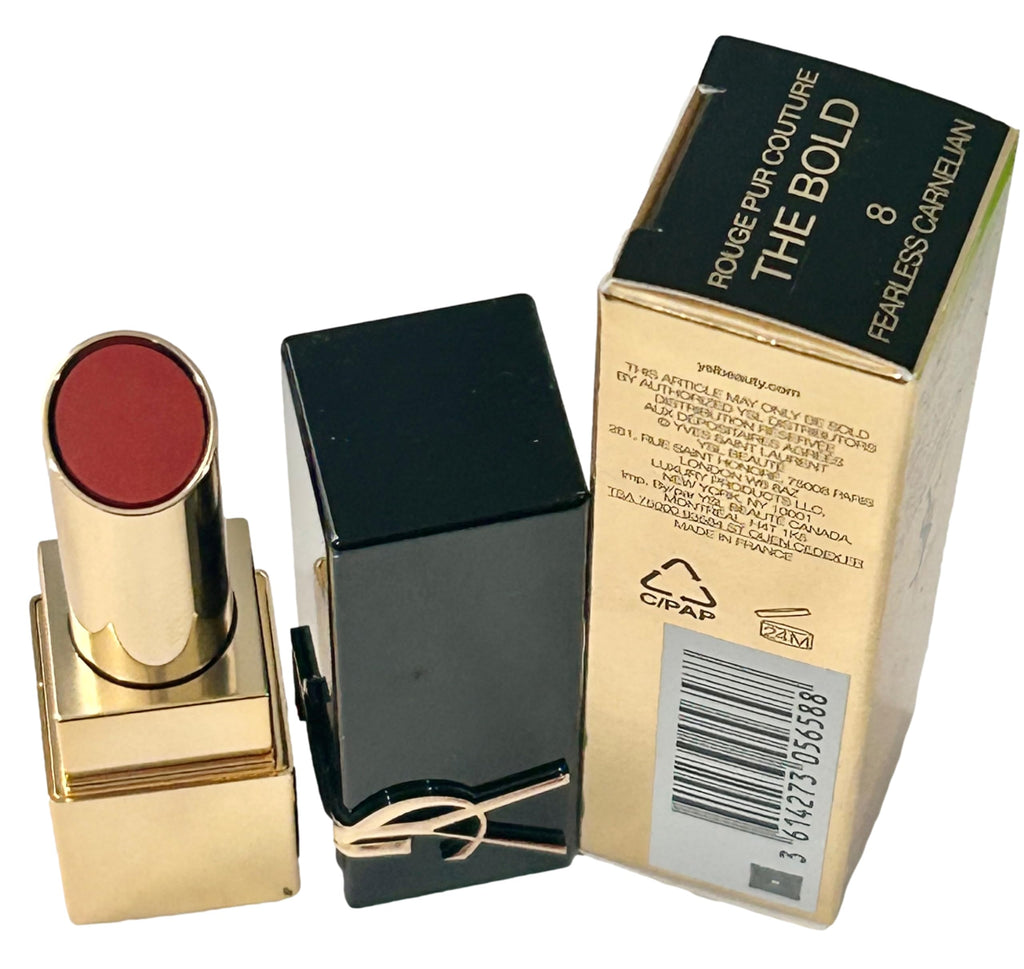 Yves Saint Laurent Rouge Pur Couture The Bold YSL Lipstick - 08 Fearless Carnelian Women - 0.11 oz / 3 g Lipstick (6588)
