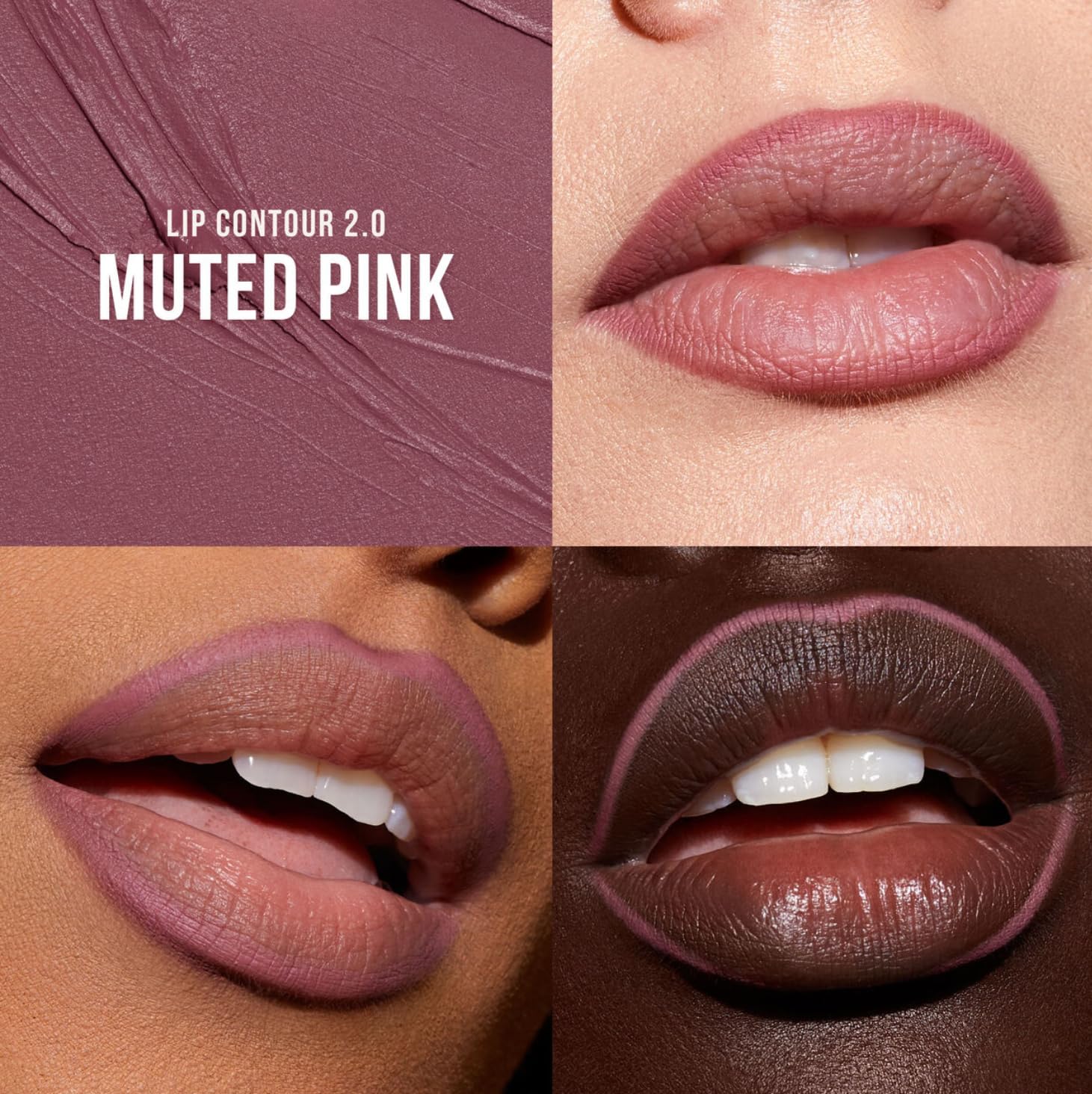 Huda Lip Contour Duo Blushed Pinks - 2 Mini Lip Pencils in Muted Pink and Pinky Brown