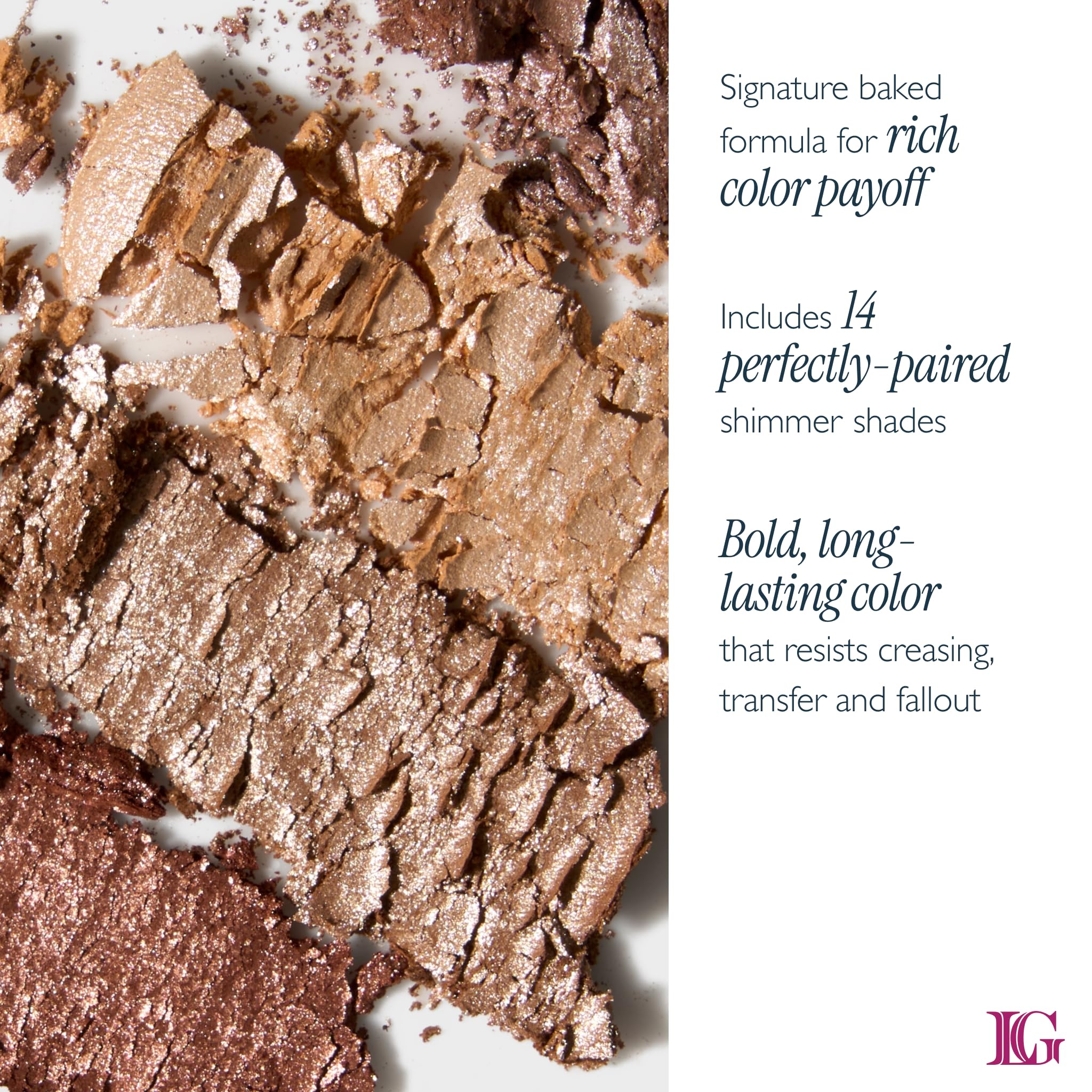 LAURA GELLER NEW YORK The Delectables Soho Shimmers Eyeshadow Palette - Includes 14 Shimmer-Finish Baked Eyeshadows in Stunning Neutral Shades - Long-Lasting High-Shine Eyeshadows for Everyday